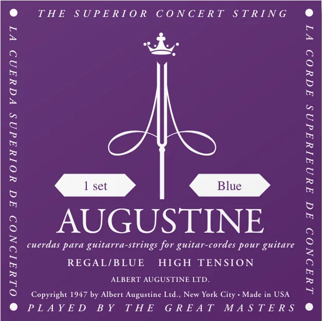 AUGUSTINE REGAL BLUE MUTA DI CORDE PER CHITARRA CLASSICA TENSIONE ALTA HIGH TENSION