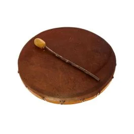 Shaman Drum 45cm Terre’ pelle capra rotondo con battente