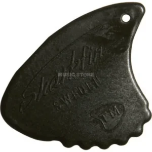 Sharkfin Plektrum extra hart (schwarz) mit Relief, 12er-Set