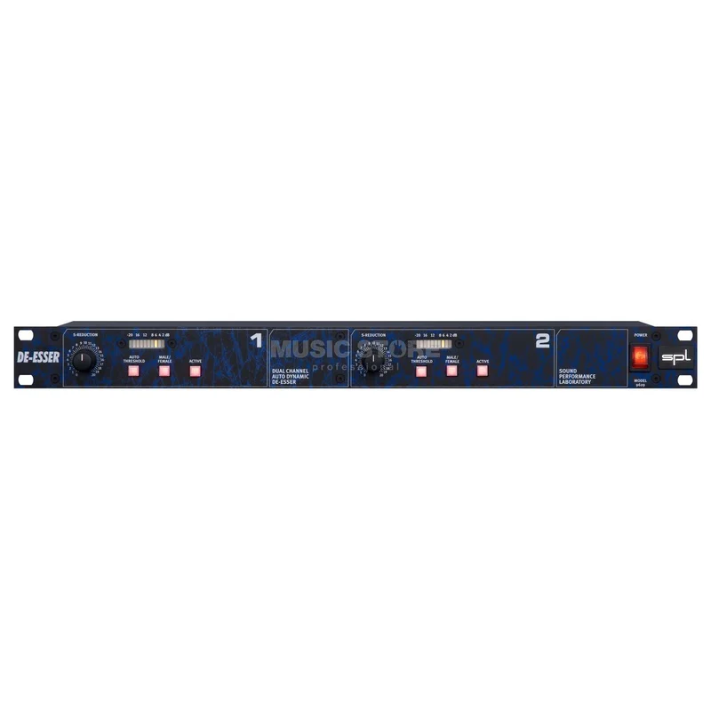 SPL Auto-Dynamic De-Esser, 2-Ch. De-Esser, 19″ 1HE symm. XLR I