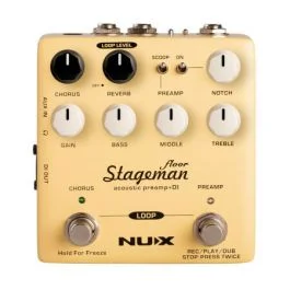 Nux stageman floor acoustic preamp e di with looper