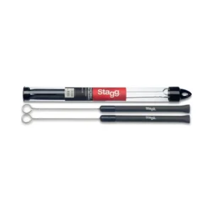 STAGG SBRU20-RM-WM SPAZZOLE IN METALLO CON IMPUGNATURA IN GOMMA/LEGNO