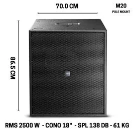 Subwoofer FBT Horizon VHA 118SA SUB 2500w rms 18″