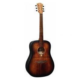 Lag t70d-beb chitarra acustica dreadnought black e brown