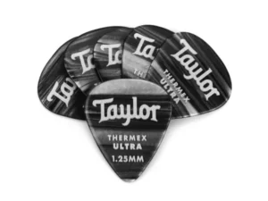 TAYLOR 80717 Premium 351 Thermex Ultra Black Onyx Picks 1.25mm (6-pack)