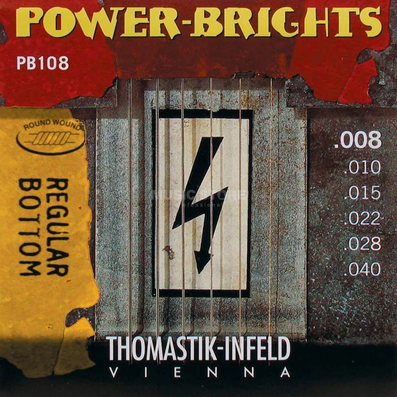 Thomastik E-Guitar Strings PB 108 08-40 Power Brights Regular Bottom