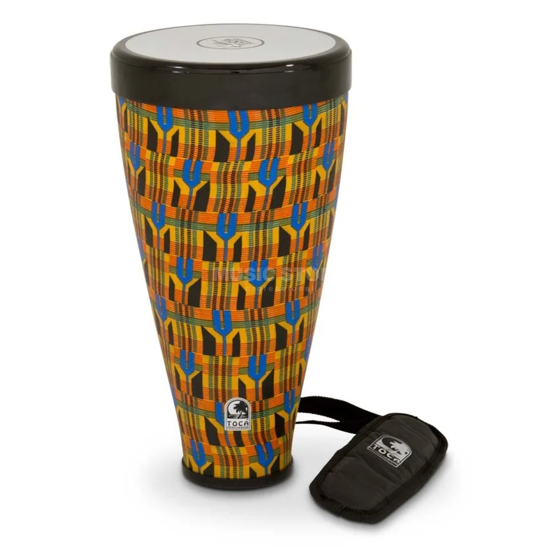 Toca Percussion Flex Drum Junior TFLEX-JRK, 9-1/2″, Kente Cloth