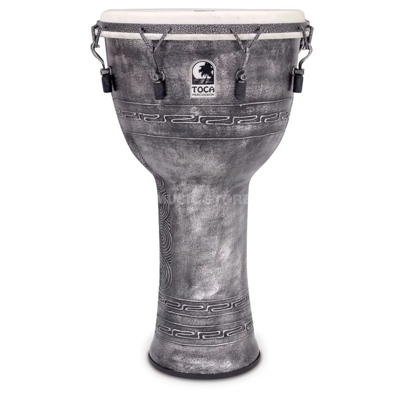 Toca Percussion Freestyle Djembe SFDMX-14AS, Synergy, 14″, Antique Silver
