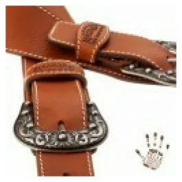 Magrabo twin buckle ts core marrone 7 cm fibbie sun argento