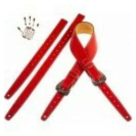 Magrabo twin buckle ts core rosso 7 cm fibbie skull e roses argento