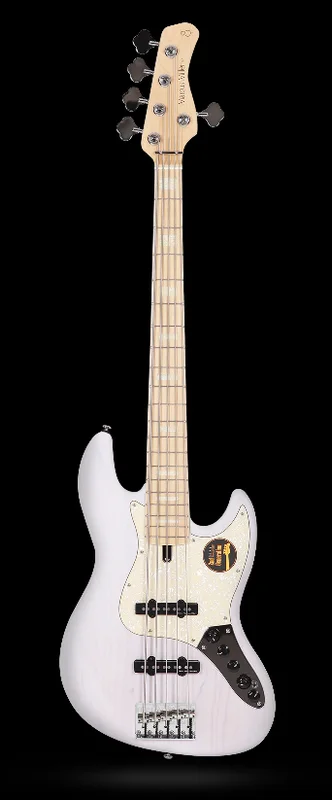 SIRE GUITARS MARCUS MILLER V7 SWAMP ASH 5 BASSO ELETTRICO 5 CORDE 2ND GENERAZIONE WHITE BLONDE