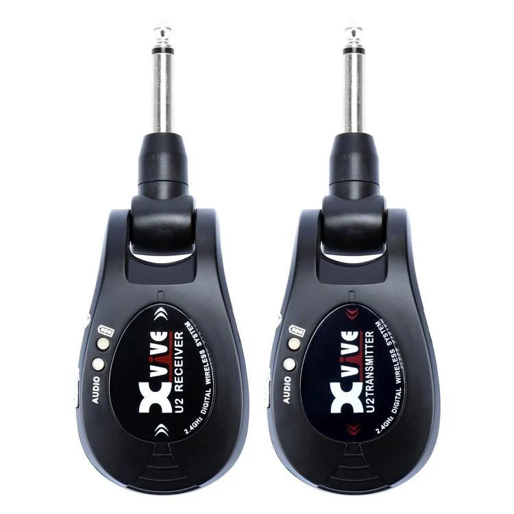 XVIVE U2 BLACK KIT TRASMETTITORE E RICEVITORE WIRELESS PER CHITARRA E BASSO
