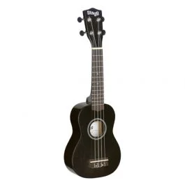 Stagg ukulele soprano nero con borsa