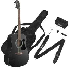 Chitarra Acustica Ibanez V54NJP-WK weathered black con borsa