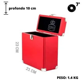 Porta vinili GPO 7″ red