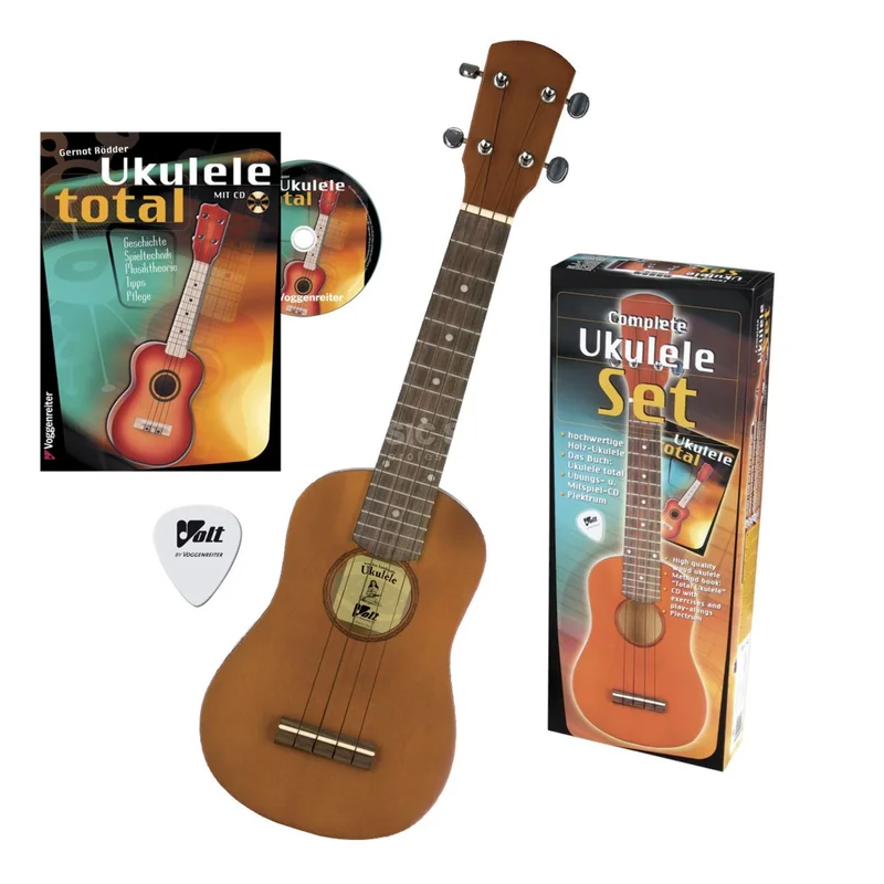 Voggenreiter Ukulelen-Set inkl. Buch with CD & Plektrum
