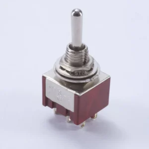 WSC Partsland M305 mini Switch on-on-on 6 pin, chrom, runder Hebel