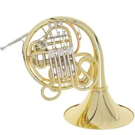 Corno Yoshida YOS02FHD Doppio Fa-Sib laccato campana svitabile con custodia