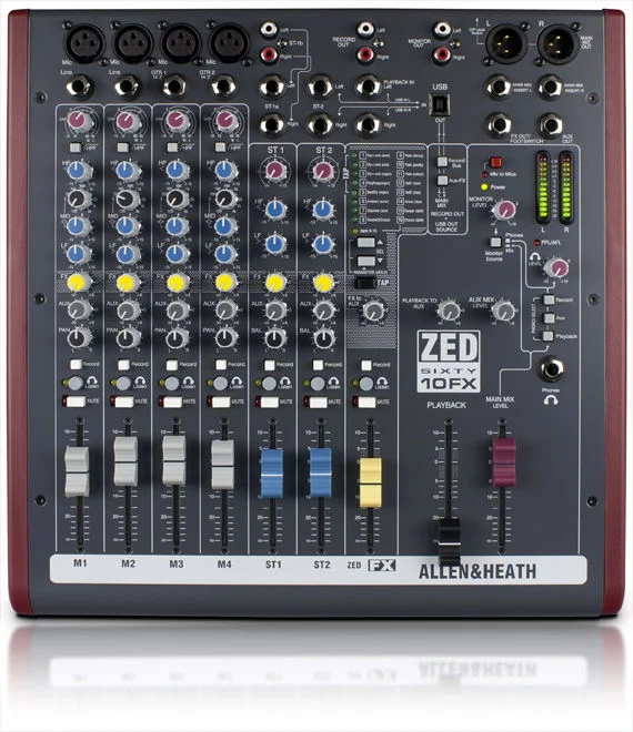 ALLEN & HEATH ZED60-10FX MIXER 10 CANALI USB CON EFFETTI ZED-60-10-FX