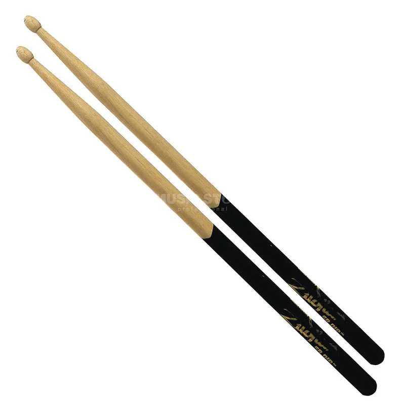Zildjian 7A Sticks Black-DIP, Wood Tip Hickory, Natural Finish